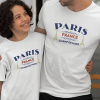 Paris Champ De Mars Dad and Child Organic Cotton T-Shirts family Set (Set of 2)