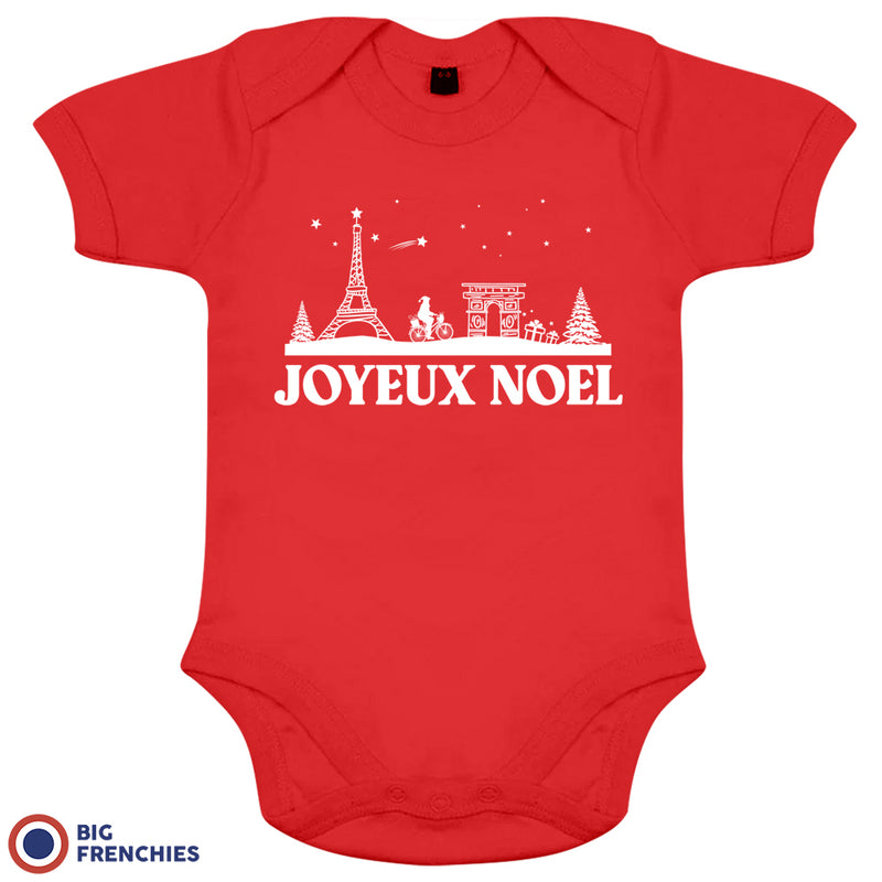 Joyeux Noël Paris Christmas Organic Cotton Baby Onesie