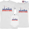 Joyeux Noël Paris Christmas Matching Family Organic Tees (Set of 3)