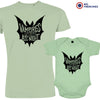 Vampires Party All Night Halloween Dad and Child Organic Cotton family Set (Set of 2)