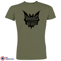 Vampires Party All Night Halloween Men's Organic Cotton Tee