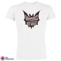 Vampires Party All Night Halloween Men's Organic Cotton Tee