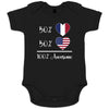 50% French 50% American 100% Awesome Organic Baby Onesie