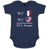 50% French 50% American 100% Awesome Organic Baby Onesie