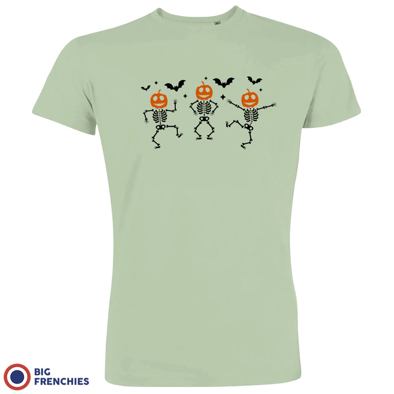 Pumpkin Skeleton Dance Halloween Men's Organic Cotton Tee