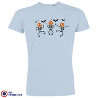 Pumpkin Skeleton Dance Halloween Men's Organic Cotton Tee