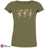 Pumpkin Skeleton Dance Halloween Women's Organic Cotton Tee