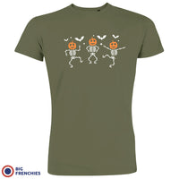 Pumpkin Skeleton Dance Halloween Men's Organic Cotton Tee