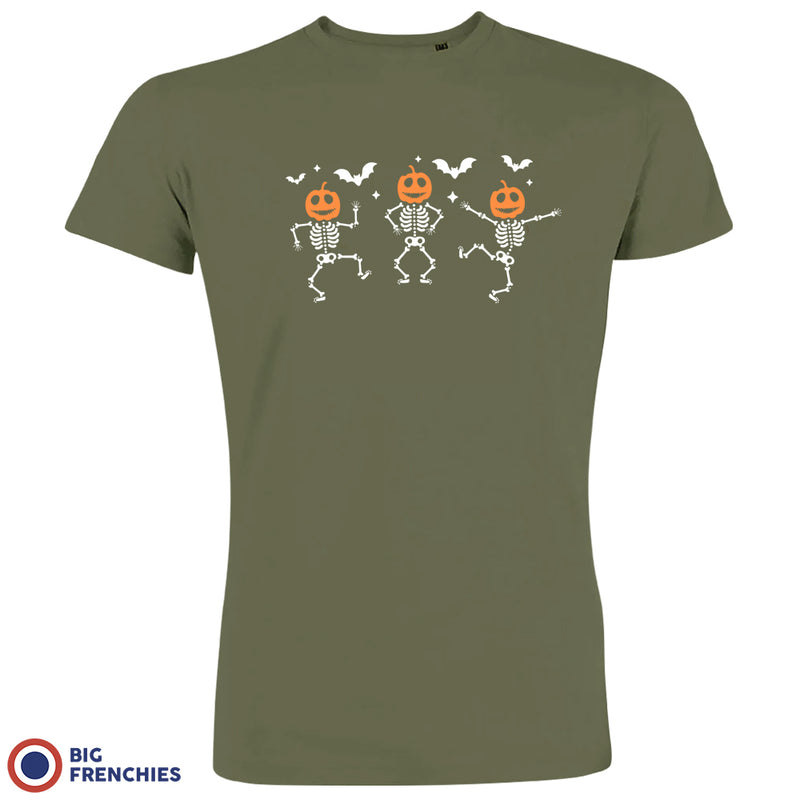 Pumpkin Skeleton Dance Halloween Men's Organic Cotton Tee