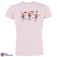 Pumpkin Skeleton Dance Halloween Men's Organic Cotton Tee