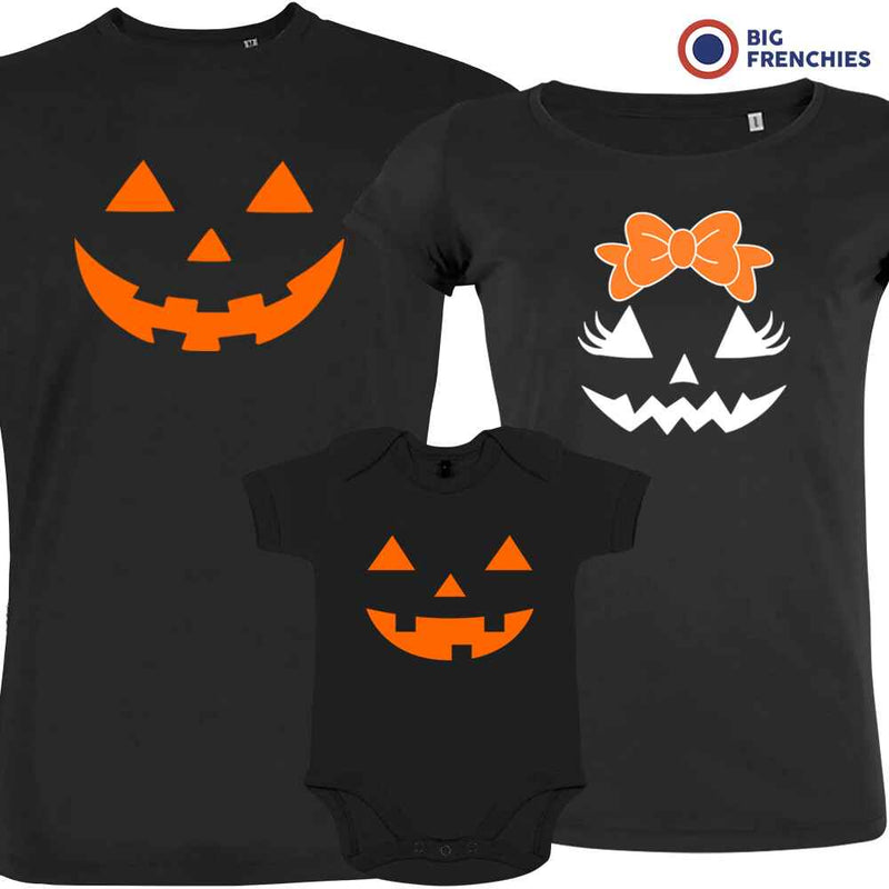 Halloween Pumpkin Matching Organic Cotton Family Set (Set of 3)