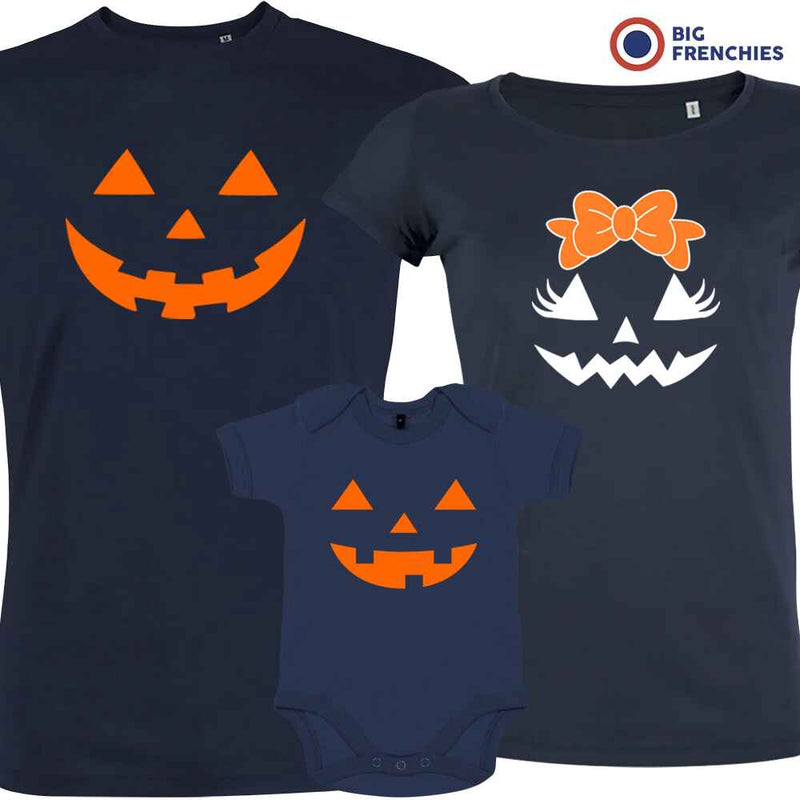 Halloween Pumpkin Matching Organic Cotton Family Set (Set of 3)