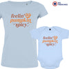 Feeling Pumpkin Spicy Mom and Child Organic Cotton family Set (Set of 2)