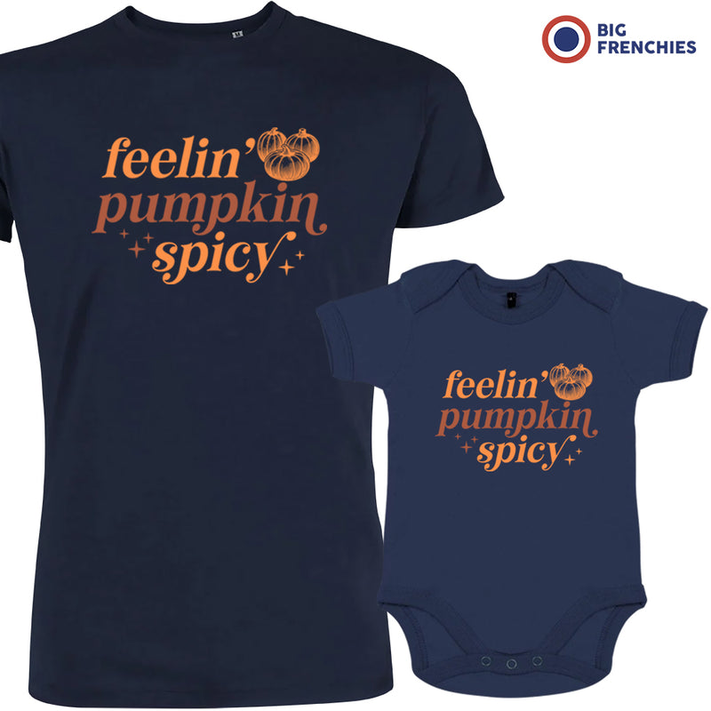 Feeling Pumpkin Spicy Dad and Child Organic Cotton family Set (Set of 2)