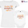 Feeling Pumpkin Spicy Mom and Child Organic Cotton family Set (Set of 2)