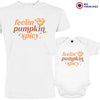 Feeling Pumpkin Spicy Dad and Child Organic Cotton family Set (Set of 2)