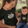 Purrris French Cat Mom and Child Organic Cotton T-Shirts family Set (Set of 2)