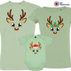 Reindeer Christmas Matching Family Organic Tees (Set of 3)