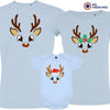 Reindeer Christmas Matching Family Organic Tees (Set of 3)