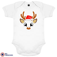 Reindeer Christmas Organic Cotton Baby Onesie