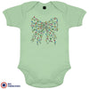 Christmas Bow Organic Cotton Baby Girl Onesie