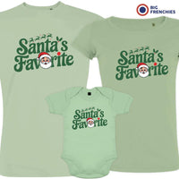 Santa's Favorite Christmas Matching Family Organic Tees (Set of 3)