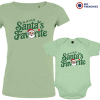 Santa's Favorite Christmas Mom and Child Organic Cotton family Set (Set of 2)