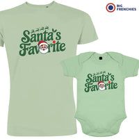 Santa's Favorite Christmas Dad and Child Organic Cotton family Set (Set of 2)