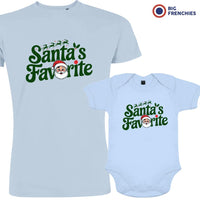 Santa's Favorite Christmas Dad and Child Organic Cotton family Set (Set of 2)