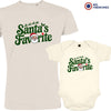 Santa's Favorite Christmas Dad and Child Organic Cotton family Set (Set of 2)