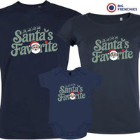 Santa's Favorite Christmas Matching Family Organic Tees (Set of 3)