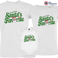 Santa's Favorite Christmas Matching Family Organic Tees (Set of 3)