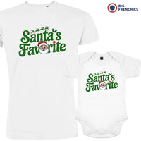 Santa's Favorite Christmas Dad and Child Organic Cotton family Set (Set of 2)