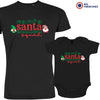 Santa Squad Christmas Dad and Child Organic Cotton family Set (Set of 2)