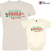 Santa Squad Christmas Dad and Child Organic Cotton family Set (Set of 2)