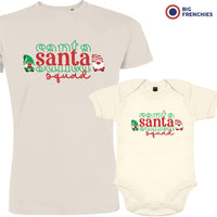 Santa Squad Christmas Dad and Child Organic Cotton family Set (Set of 2)