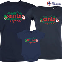 Santa Squad Christmas Matching Family Organic Tees (Set of 3)