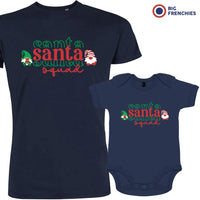 Santa Squad Christmas Dad and Child Organic Cotton family Set (Set of 2)