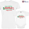 Santa Squad Christmas Dad and Child Organic Cotton family Set (Set of 2)