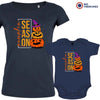 Pumpkin Season Mom and Child Organic Cotton family Set (Set of 2)