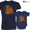 Pumpkin Season Dad and Child Organic Cotton family Set (Set of 2)