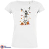 Fall Skeleton Dance Halloween Women's Organic Cotton Tee