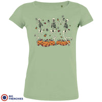 Skeleton Friends Dance Halloween Women's Organic Cotton Tee