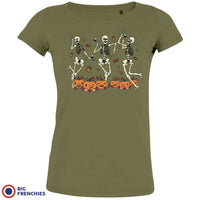 Skeleton Friends Dance Halloween Women's Organic Cotton Tee