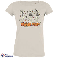 Skeleton Friends Dance Halloween Women's Organic Cotton Tee