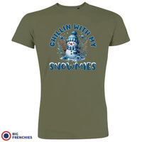 Chilling With My Snowmies Christmas Men's Organic Cotton Tee