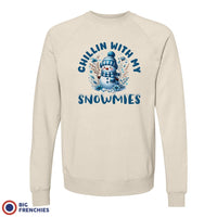 Chilling With My Snowmies Christmas Unisex Organic Cotton Sweatshirt