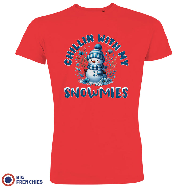 Chilling With My Snowmies Christmas Men's Organic Cotton Tee