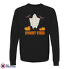 Spooky Vibes With Pumpkin And Ghost Unisex Organic Cotton Sweatshirt