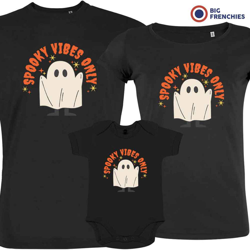 Spooky Vibes Only Halloween Matching Organic Cotton Family Set (Set of 3)